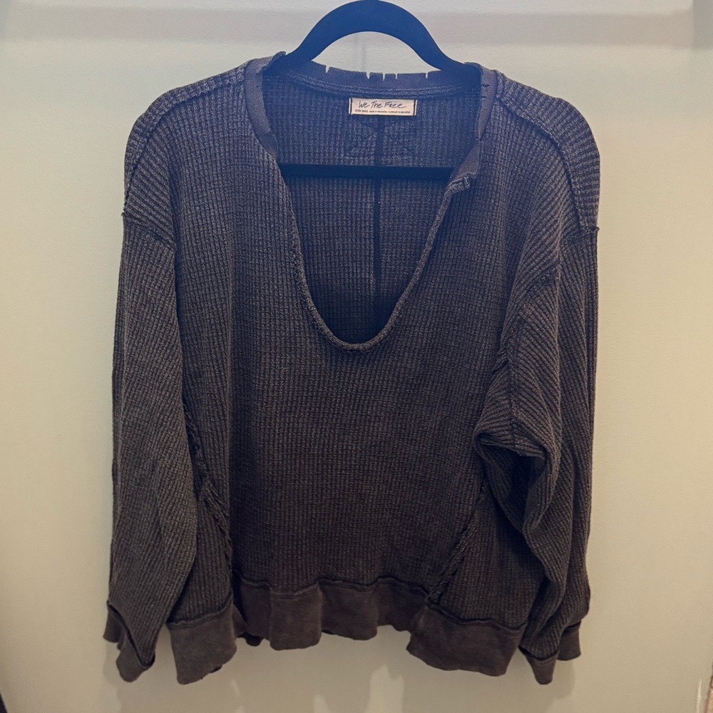 We The Free Oversized Knit Sweater - Black